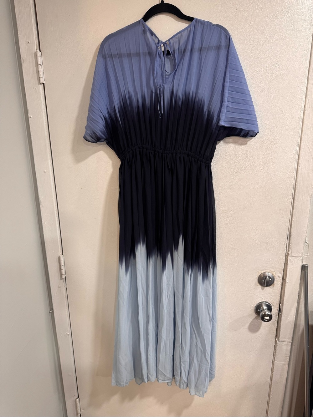 Banana Republic Factory Chiffon Pleated Maxi Dress Size Medium - Picture 6 of 6
